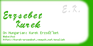 erzsebet kurek business card